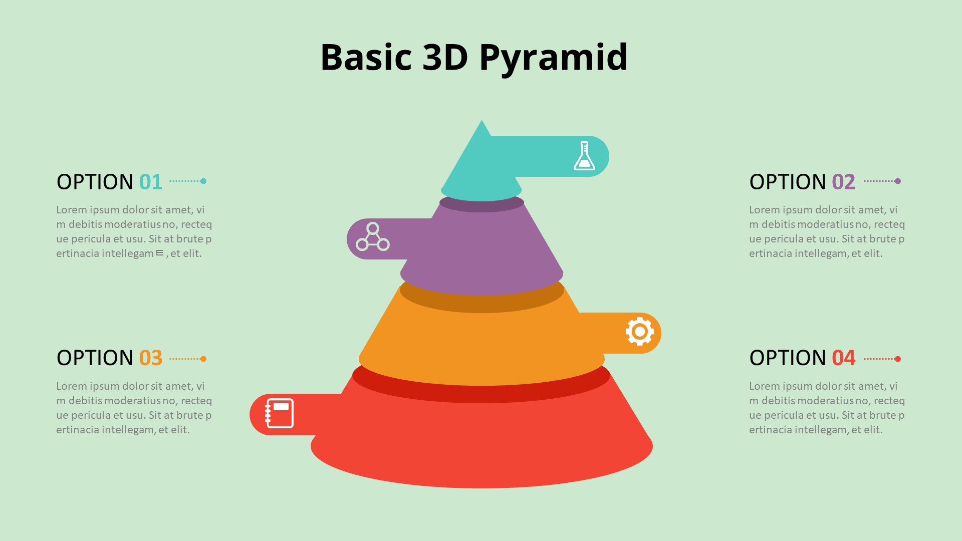 【2206期】PPT模板-3D圆锥形金字塔图表动画PPT模板